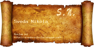 Sveda Nikola névjegykártya